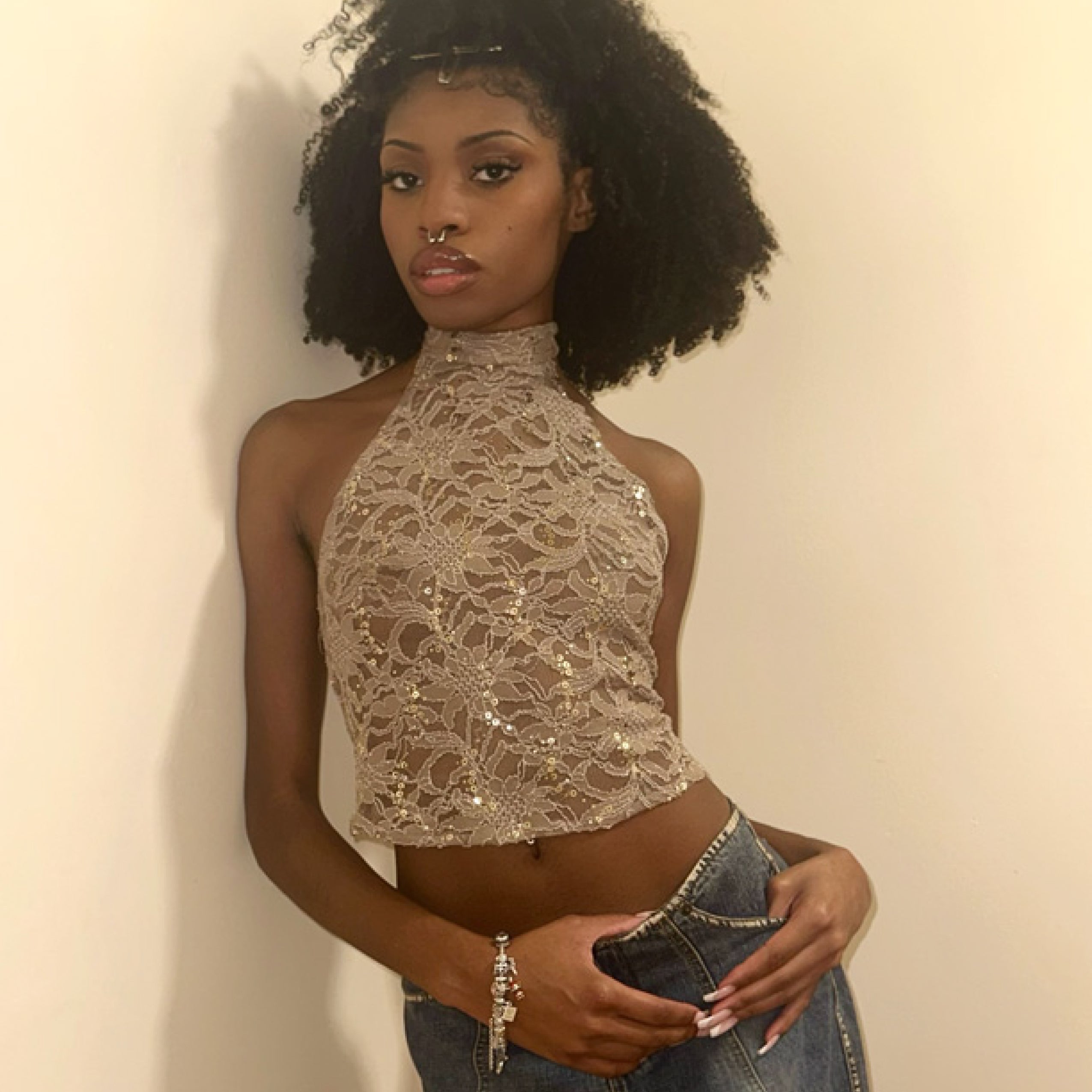 Champagne Eyes Halter Top