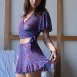 Picnic Club Angel Sleeve Wrap Top