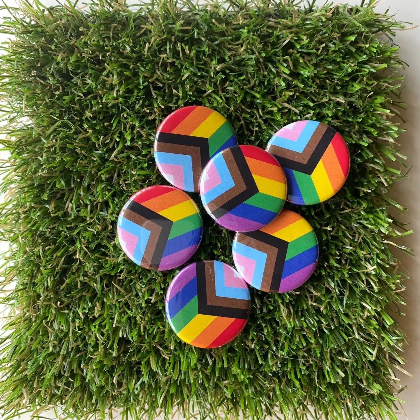 Progress Pride Pin-back Button