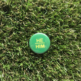 He/Him Pin-back Button - Salix Intimates