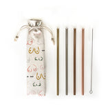 Nip Slip Pastel Reusable Metal Straw Set